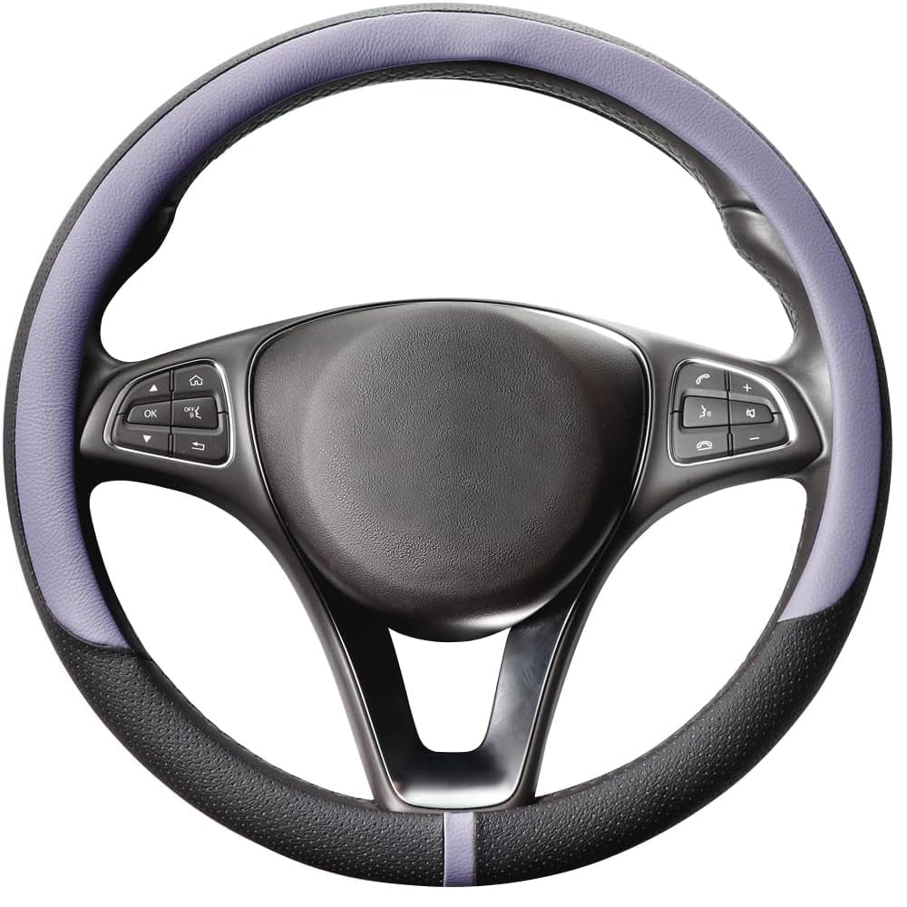 COFIT 16 Inch Breathable Leather Steering Wheel Cover – Purple