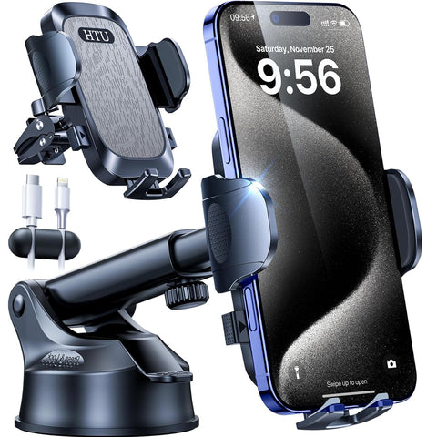2025 HTU Car Phone Holder Mount with Strong Suction