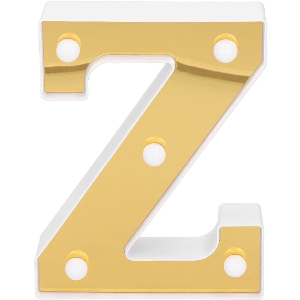LED Light Up Letter Z, Warm White Alphabet Letter Light 16cm, Battery Powered Marquee Letter Lamp, Decorative LED Letter Night Light for Bedroom Party Wedding Home Decor