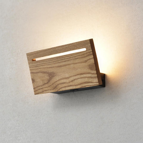 Wood Wall Light for Living Room, Led Wall Lamp for Bedroom Bed, Modern Wall Sconce with Switch,Wall Lamps Indoor for Hallway, Guest Room, Hotel, Bedside Lamp,8w,3000k Warm White, 1pcs