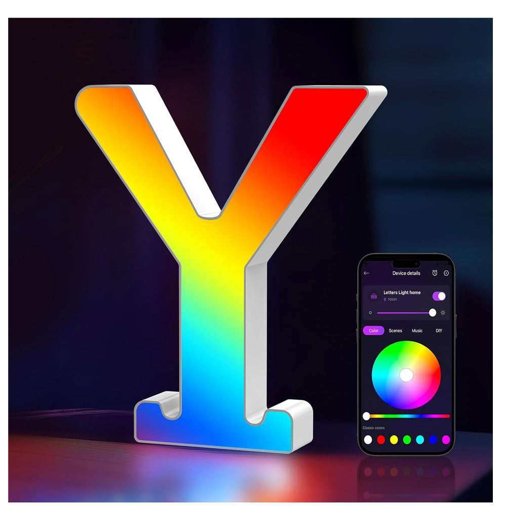 USB Color Changing LED Marquee Letter Light Y