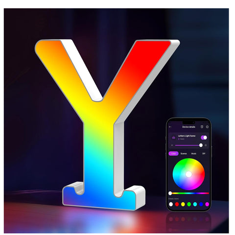 USB Color Changing LED Marquee Letter Light Y