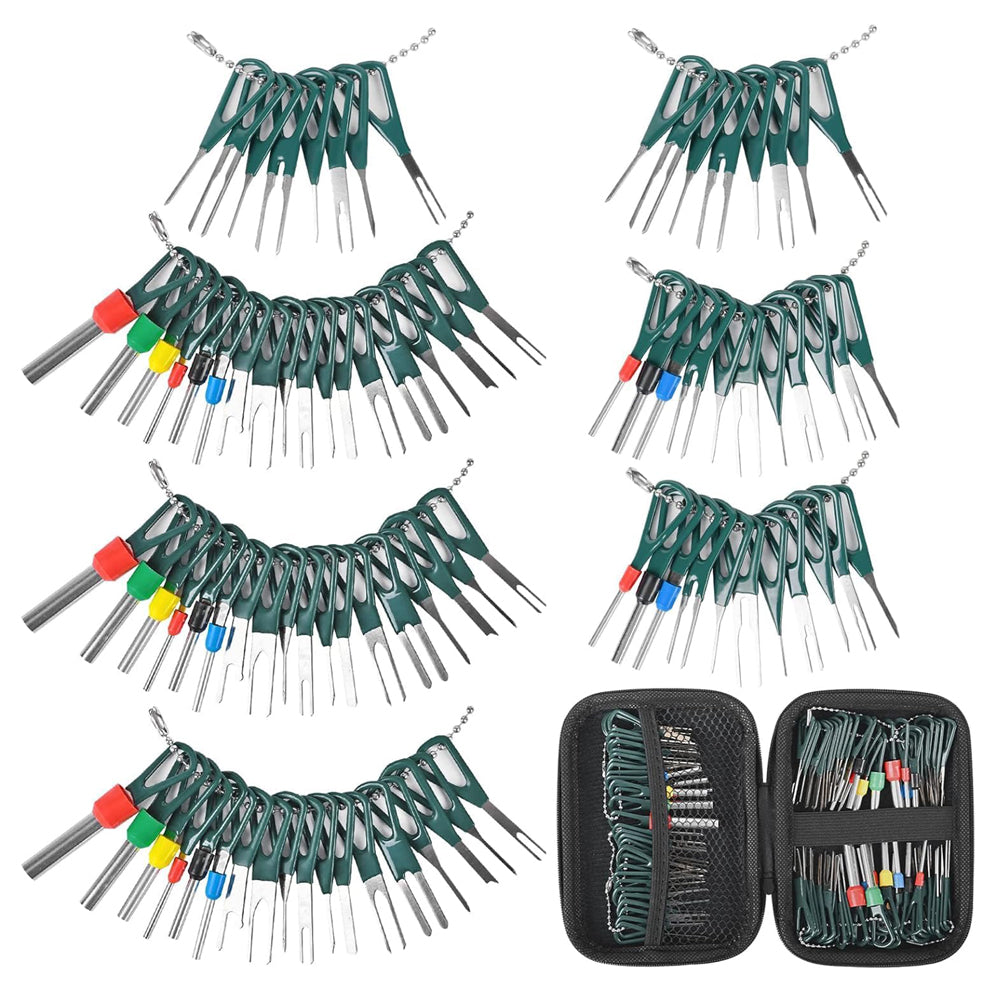 92PCS Terminal Removal Tool Kit Depinning Tool Set – Electrical Connector Pin Extractor Wire Terminal Release Tools for Automotive & Household Devices