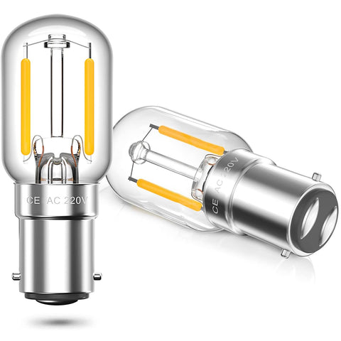 DoRight 2W LED T22 B15 Mini Bulb Warm White 2700K (2 Pack)