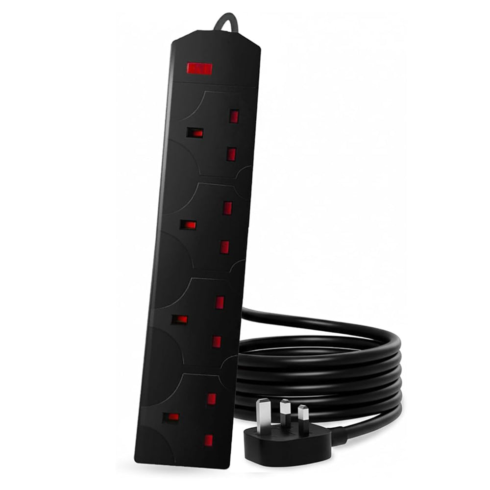 4 Gang 2 Metre Extension Lead with Wall Mount