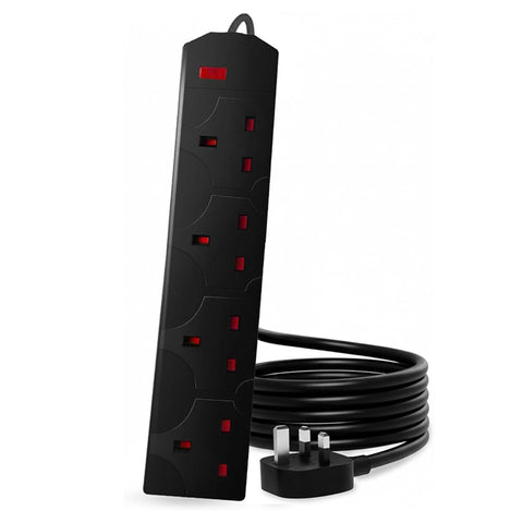 4 Gang 2 Metre Extension Lead with Wall Mount