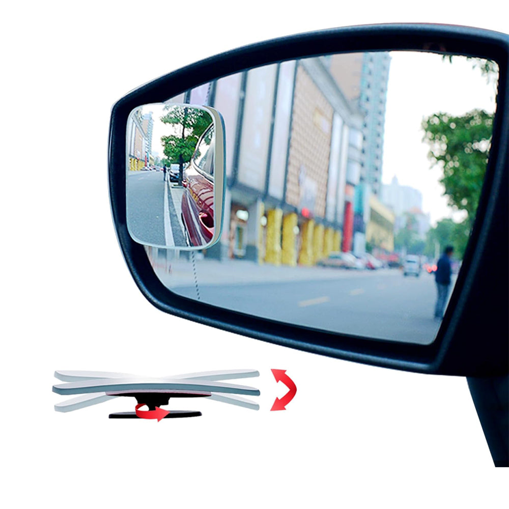 Rectangular Frameless Blind Spot Mirrors for Cars (2 Pack)