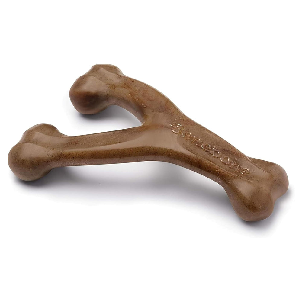 Benebone Wishbone Dog Chew Toy Bacon Flavour Small Dogs
