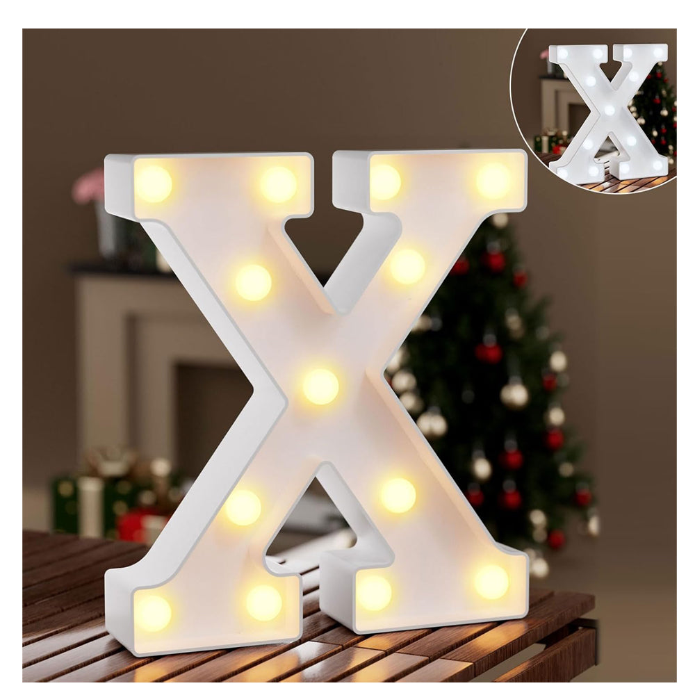 LED Light Up Marquee Letter X – Cool & Warm Glow