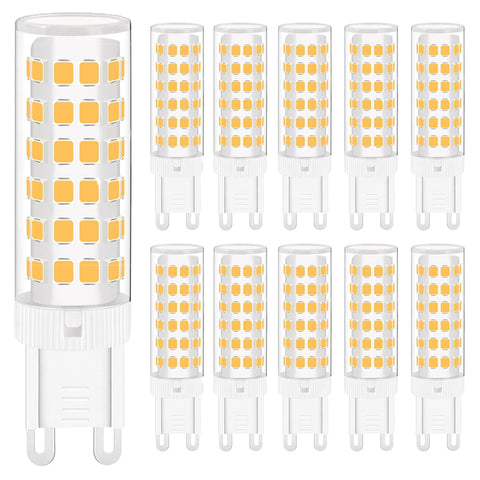 G9 LED Bulbs Warm White 7W 360 Degree Beam (10 Pack)