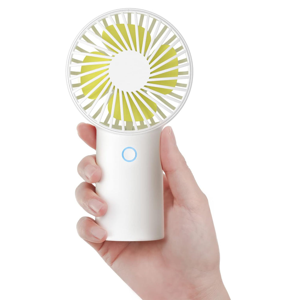 JISULIFE Handheld Fan with 20 Hours of Cooling, 4000mAh Battery, USB Rechargeable Portable Fan for Travel, Makeup, Concerts & Commute – Stay Cool Everywhere (White)