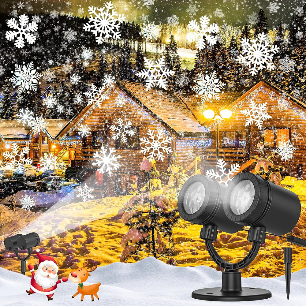 Double Head Christmas LED Projector Lights – Waterproof Outdoor Holiday Decorations for Yard, Garden, Home & Party