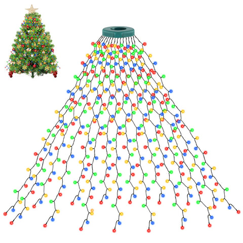 Multicolor Christmas Tree Lights 16 Strings 400 LEDs, Indoor & Outdoor