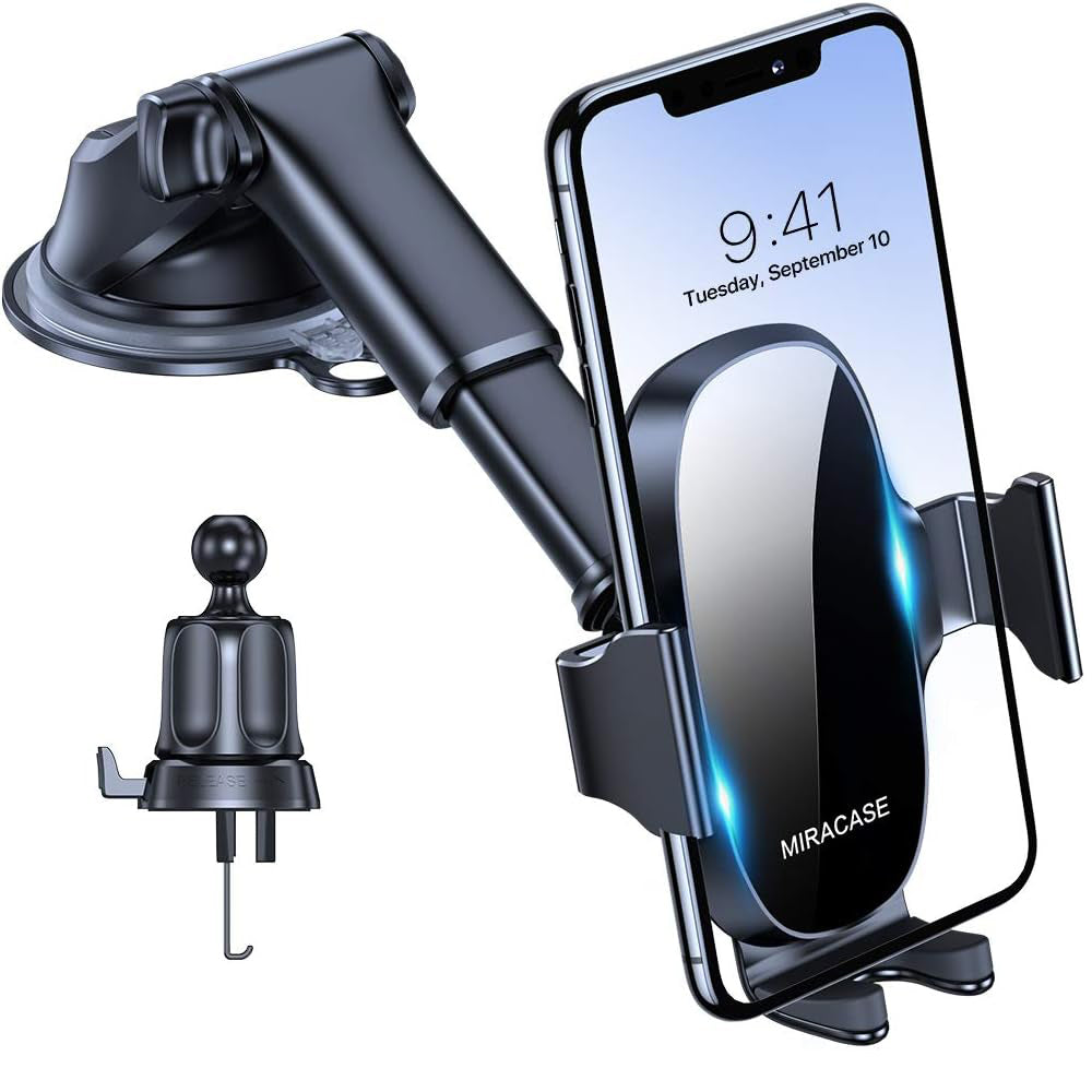 Miracase 4-in-1 Car Phone Holder Mount for Dashboard, Windshield & Air Vent