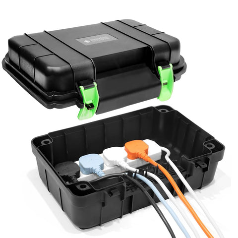 Desiretech Weatherproof Outdoor Electric Box – IP54 Rated, Heavy-Duty Power Supply for Garden Tools, DIY, and Outdoor Lighting