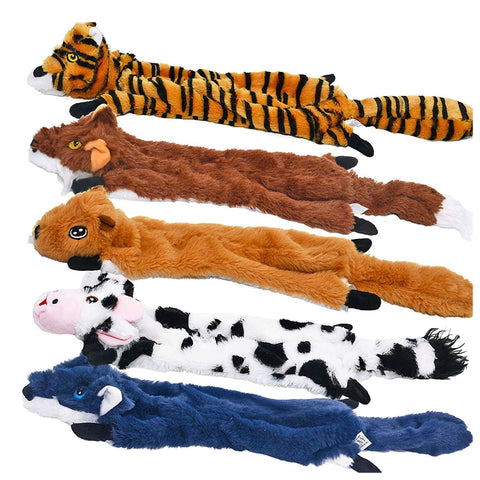 SHARLOVY Dog Squeaky Toys 5 Pack Plush Chew Toys for Large and Medium Dogs