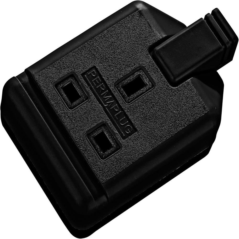 Masterplug Heavy Duty Single Socket Trailing Socket, without Plug and Cable, Black