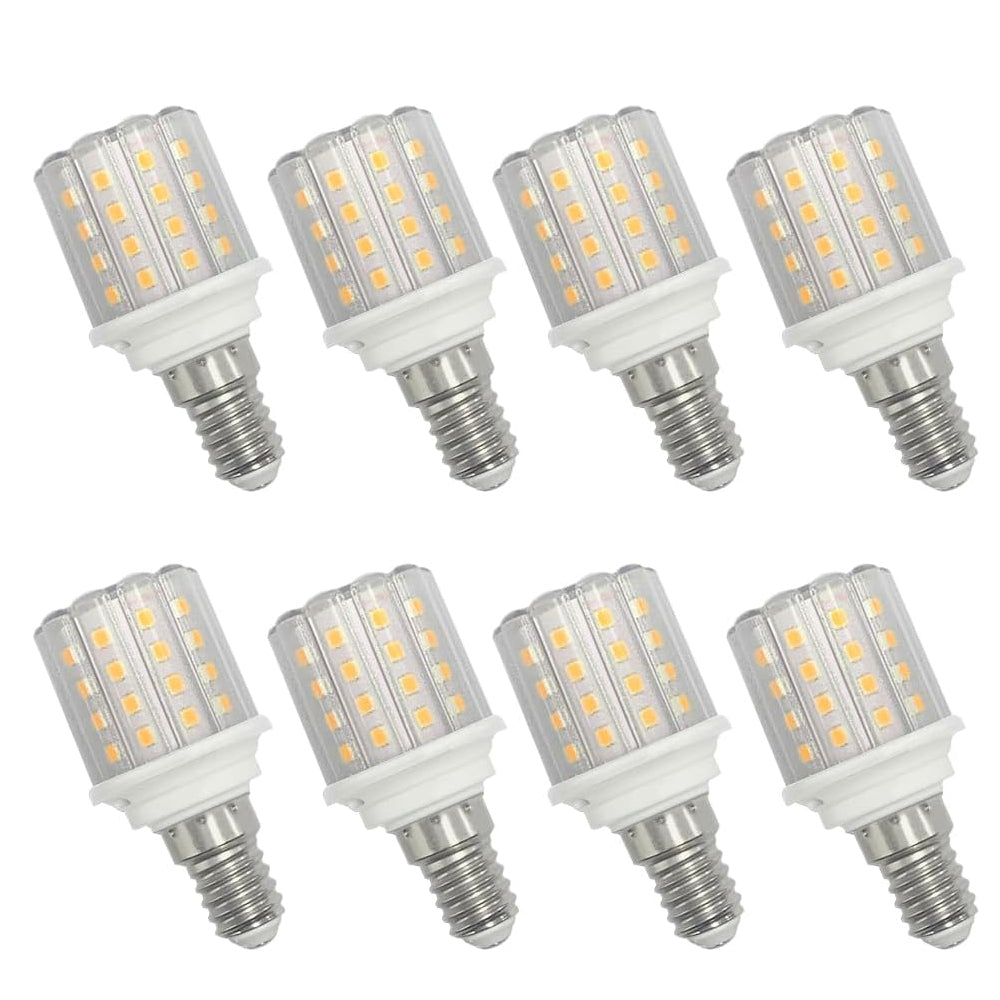YELANGU E14 LED Corn Light Bulbs,5W Warm Light 3000K, Equivalent to 60W E14 Halogen Bulbs,AC 85-265V, 360° Beam Angle,Small Edison Screw SES LED Corn Lamp, Not Dimmable, Pack of 8 [Energy Class F]