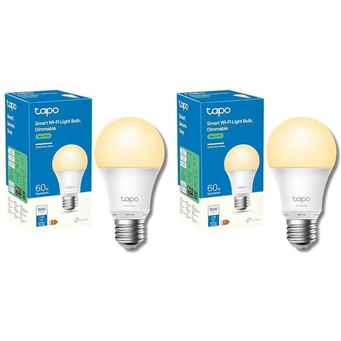 Tapo Smart Bulb, Smart WiFi LED Light, E27, 9W, Works with Amazon Alexa(Echo and Echo Dot), Google Home, Dimmable Soft Warm White, No Hub Required L510E [Energy Class F] (Pack of 2)