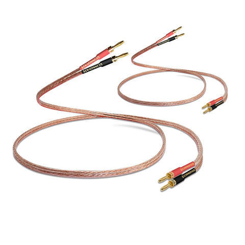 WOWLED 13AWG Speaker Wire with Gold-Plated Banana Plugs 2m