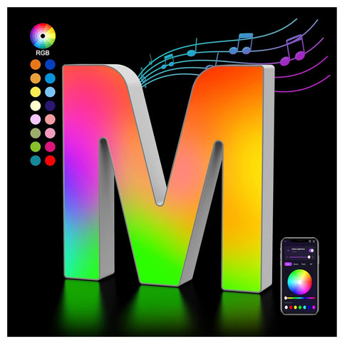 LED Letter M Colour Changing USB Night Light