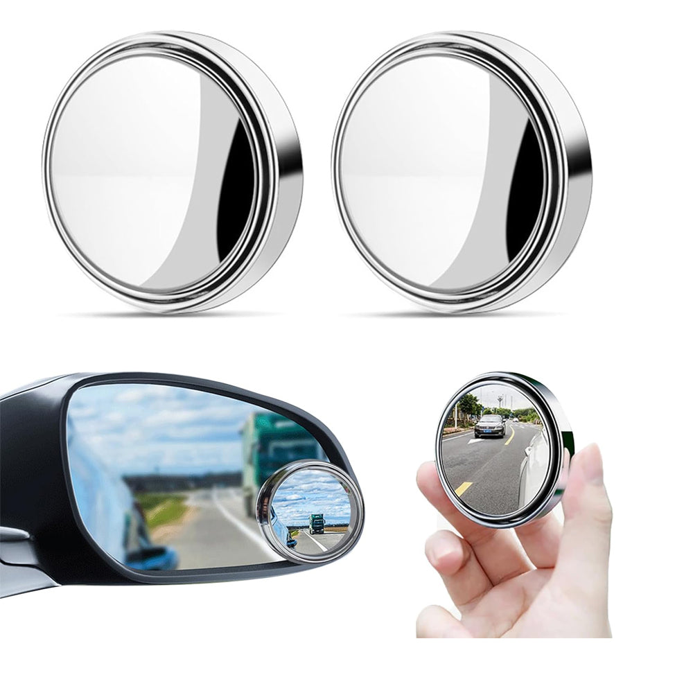 2pcs 360° Rotating HD Glass Car Blind Spot Mirrors