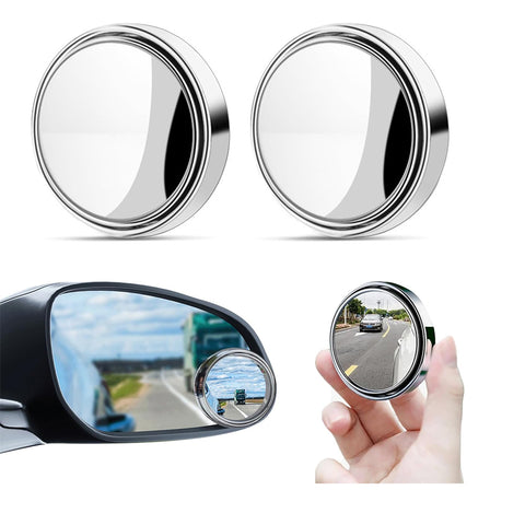 2pcs 360° Rotating HD Glass Car Blind Spot Mirrors