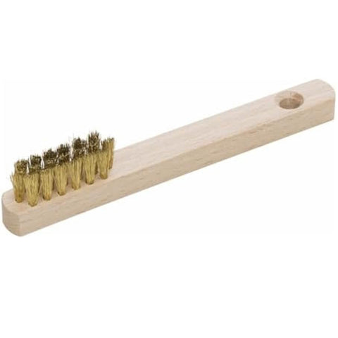 GEDORE Spark plug brush, for Spark plugs, 15 mm brass wire bristles, Wooden handle, Wire brush, 280 mm long, 647