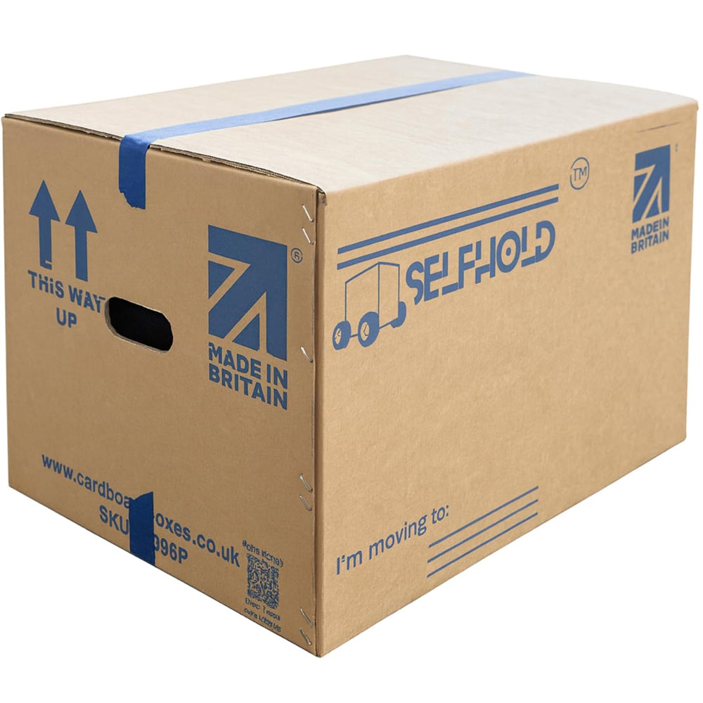 10 Double Wall Cardboard Moving House Boxes Large 58cm x 42cm x 35cm