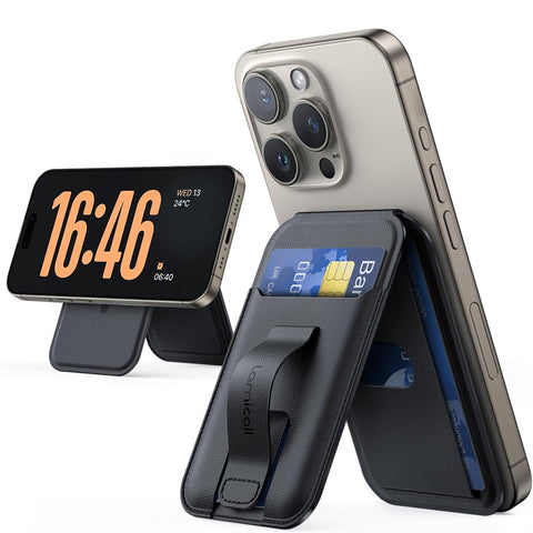 Magnetic Phone Wallet Stand with Card Holder