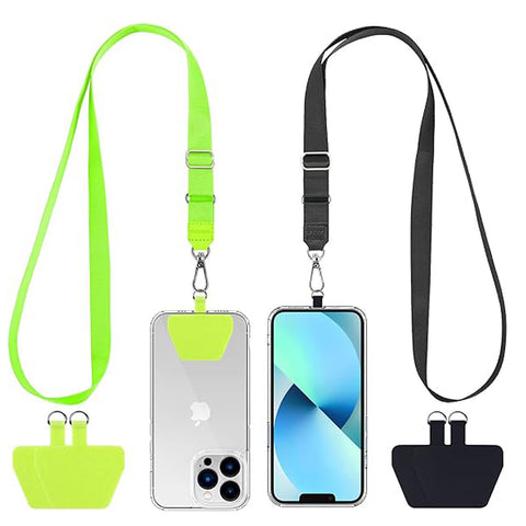 Mobile Phone Chain with Adjustable Lanyard and Patches