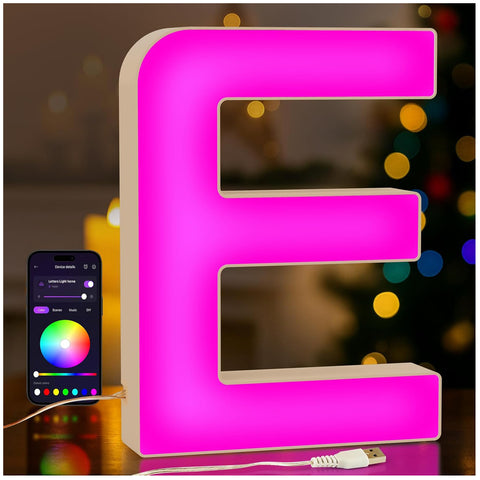 LED Letter E Colour Changing Night Light