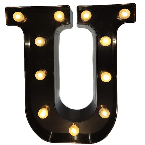 Black Alphabet Marquee Letters LED 26 Alphabet Light Up Letters with Diamond Bulb Battery Powered for Wedding, Birthday, Christmas, Home, Bar Decoration, Party Night Light