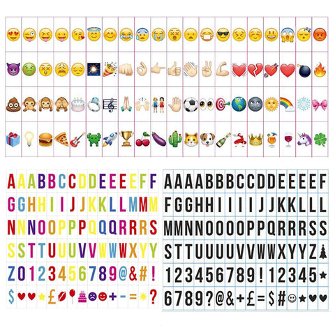 ENUOLI 271 pcs Letters Numbers Symbols and Emojis for A4 Cinematic Light up Box Led Cinema Board Light Box Replacement letters for Christmas Birthday Wending Party Decoration