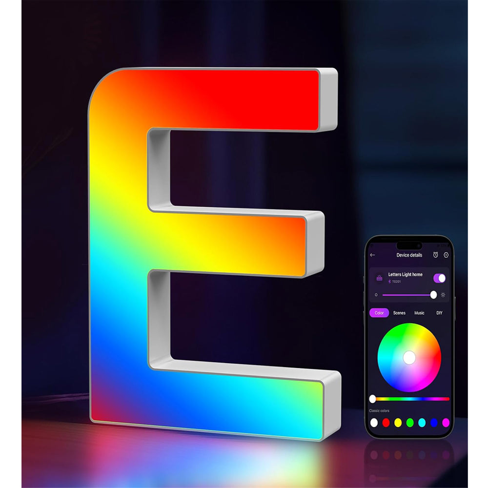LED Marquee Letter Light USB Colour Changing – E