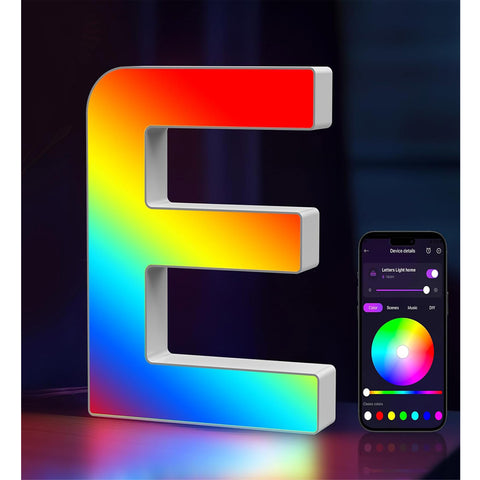 LED Marquee Letter Light USB Colour Changing – E