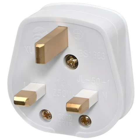 Double Dragon 13A Rewireable 3-Pin Electrical Plug Pack of 6 White