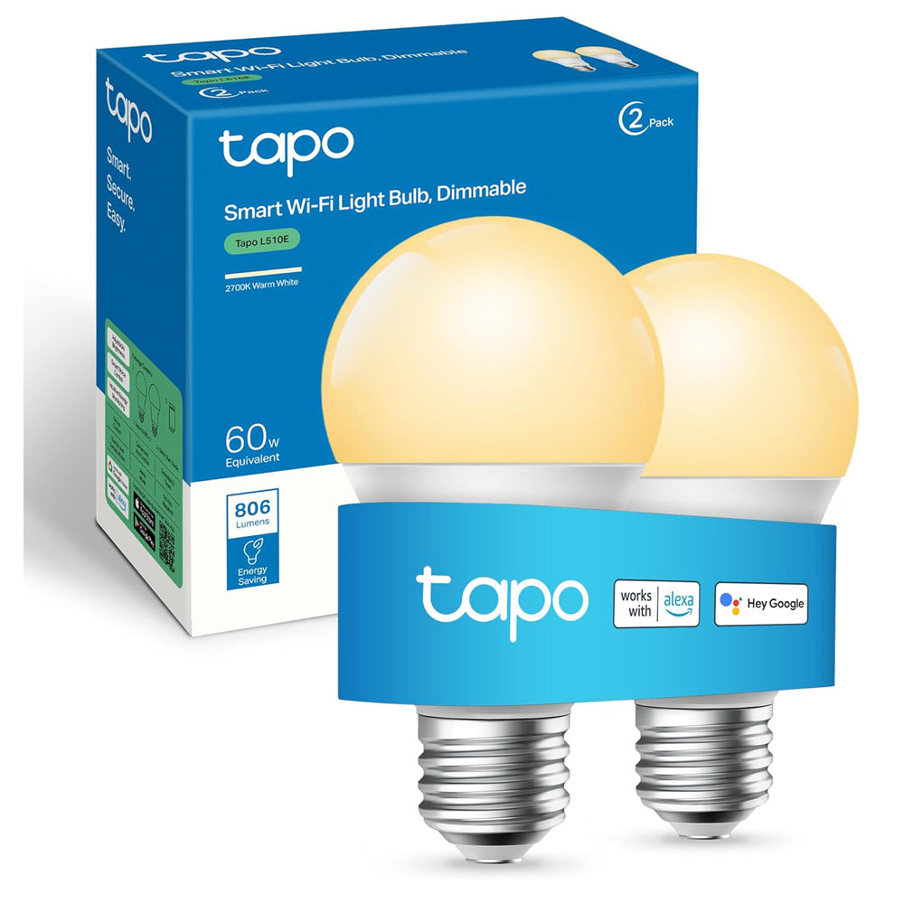 Tapo L510E 2-Pack E27 Smart WiFi LED Bulbs 8.3W