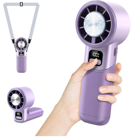 High-Speed Turbo Handheld Fan 3600mAh Foldable