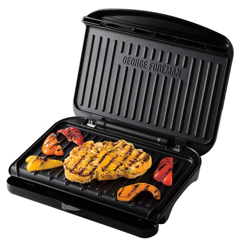 Medium Electric Fit Grill 1630W Black – Non-Stick Griddle, Toastie, Panini, BBQ, Energy Saving, Easy Clean, Drip Tray