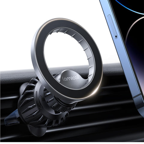Lamicall Car Phone Mount for MagSafe - Magnetic Air Vent Holder Grey
