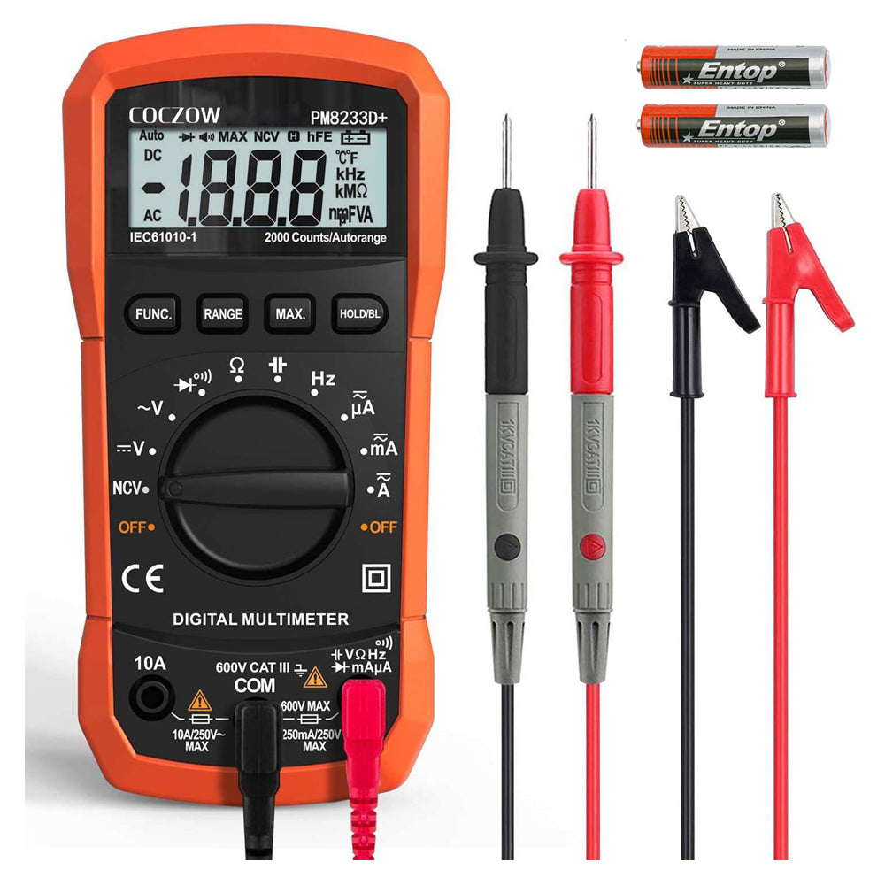 Digital Multimeter AC DC Voltage Current Tester