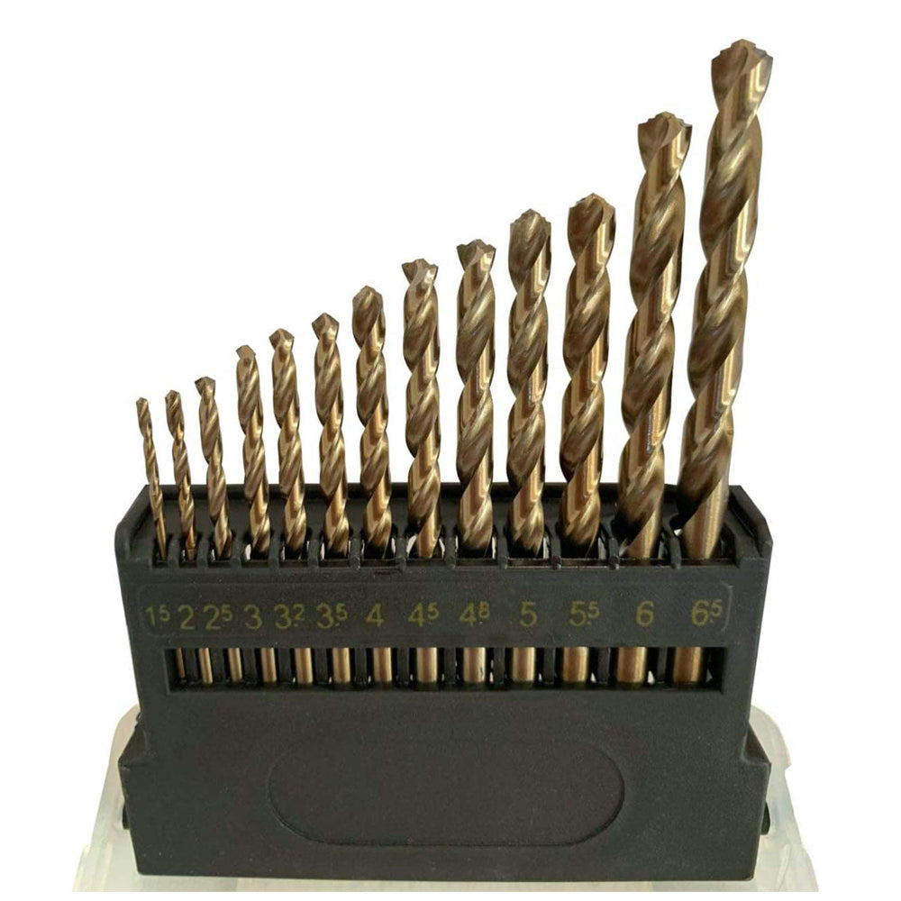 Metric M42 Cobalt Twist Drill Bits Set 1–10mm (19PCS) – 8% Cobalt Steel Drill Bit Kit for Stainless Steel, Hard Metal, Aluminium, Hardwood & Plastic – 90° Split Point Precision Industrial Grade Drill Set