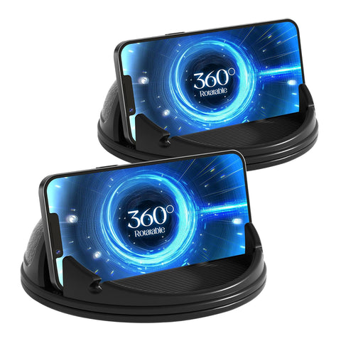 Cinati 360° Rotatable Silicone Car Phone Holder – 2 Pack