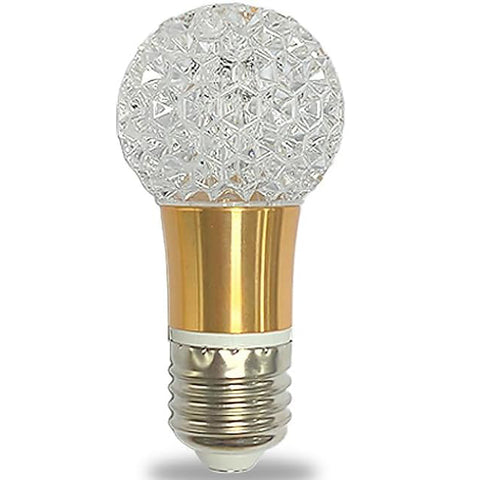 Acrylic Crystal Bulb 5W Edison Screw Light 85-265V, 6000K White Light, E27 Base Professional Decorative lamp (1 Count E27-B013) [Energy Class F]