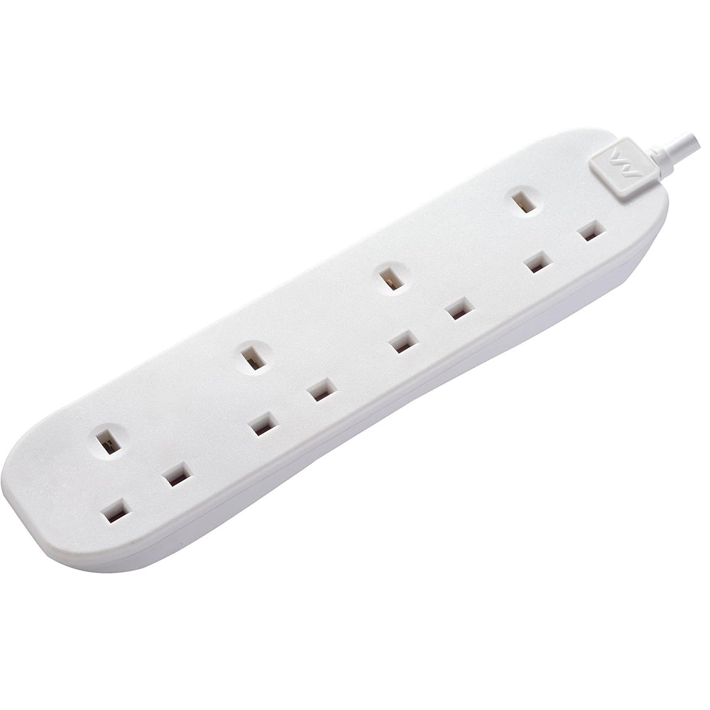 Four Socket Extension Lead 2 Metre White