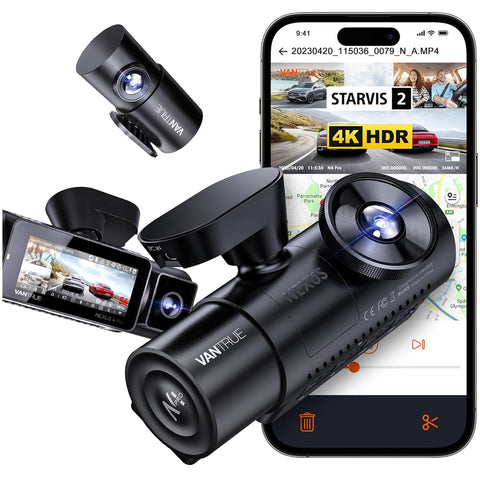 Vantrue N4 Pro 4K 3 Channel Dash Cam with GPS and WiFi