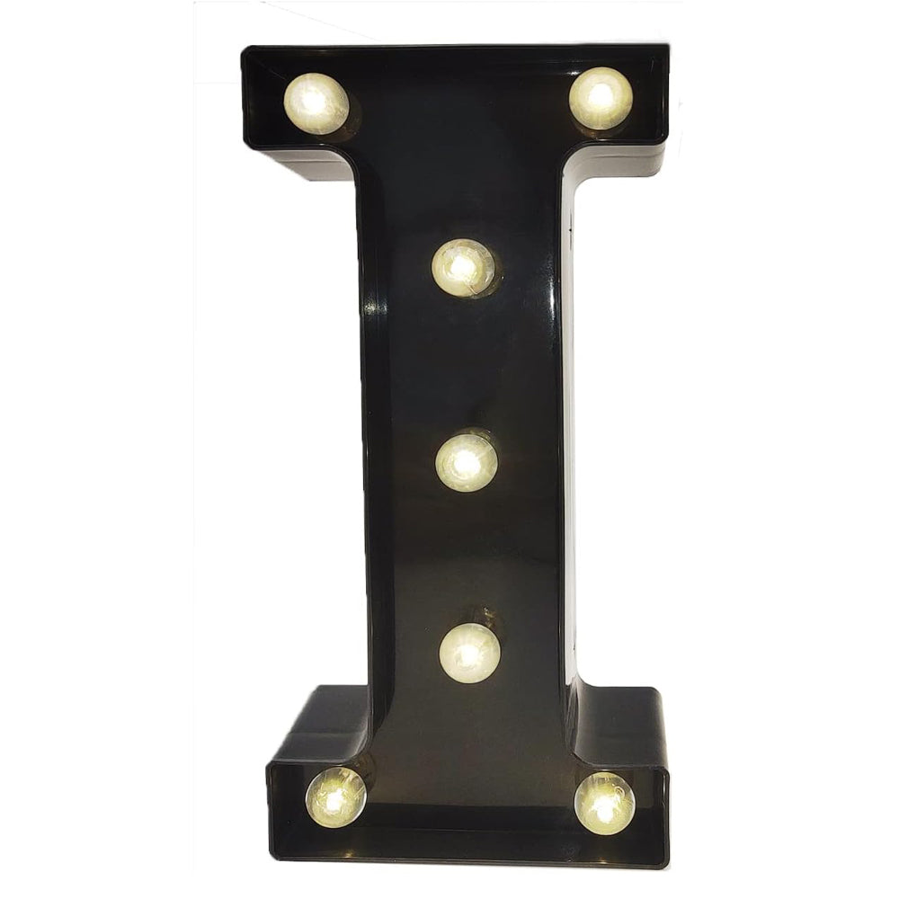 Black Alphabet Marquee Letters LED 26 Alphabet Light Up Letters with Diamond Bulb Battery Powered Led Letter for Wedding Birthday Christmas Home Bar Decoration Party Night Light (Black Letter K)