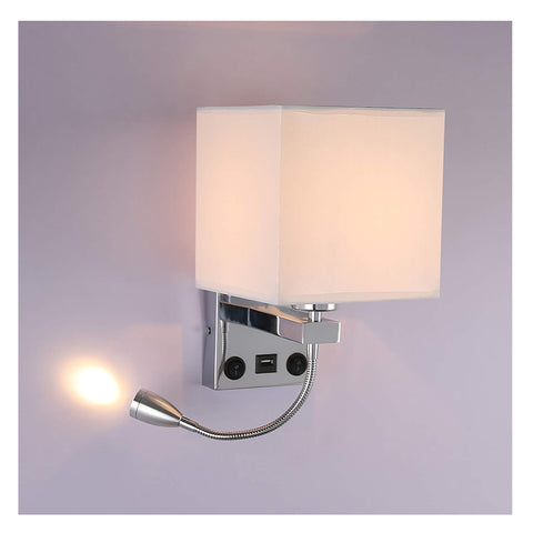 DEECOZY LED Bedside Reading Wall Lamp with Gooseneck 3W