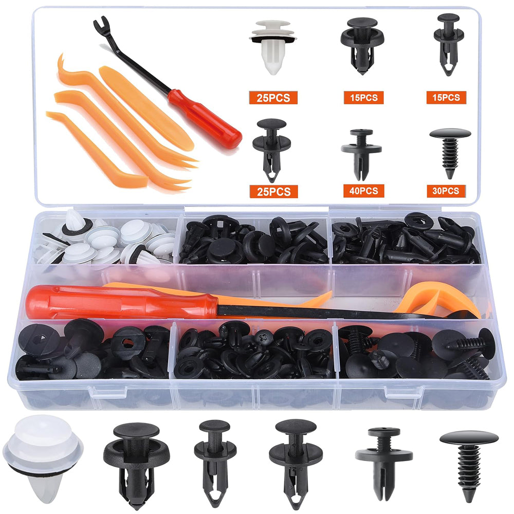 Preciva 155pcs Car Retainer Clips Set – Universal Bumper & Trim Fasteners Kit